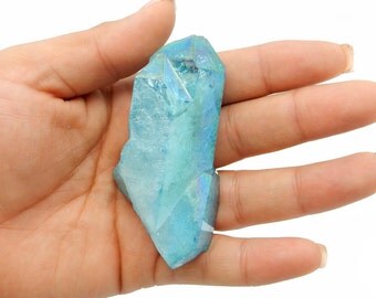 Aqua Aura Crystal Point Colorful Aqua Aura Cluster Point - (RK109B2-05)