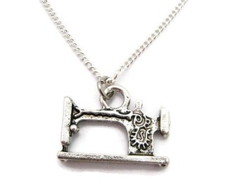 Sewing Machine Necklace Sewing Necklace Sewing Machine Jewelry Sewing Jewelry Seamstress Necklace Seamstress Jewelry GIft For Her