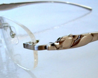 PANTHERE Eyeglass Frame Silver Rimless Glasses. For Men & Women. Inspirations with Cartier. Clear Lens, for your PX.