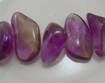 Amethyst AAA Quality Smooth Nugget. UnDrilled 5 Nuggets - # 6705