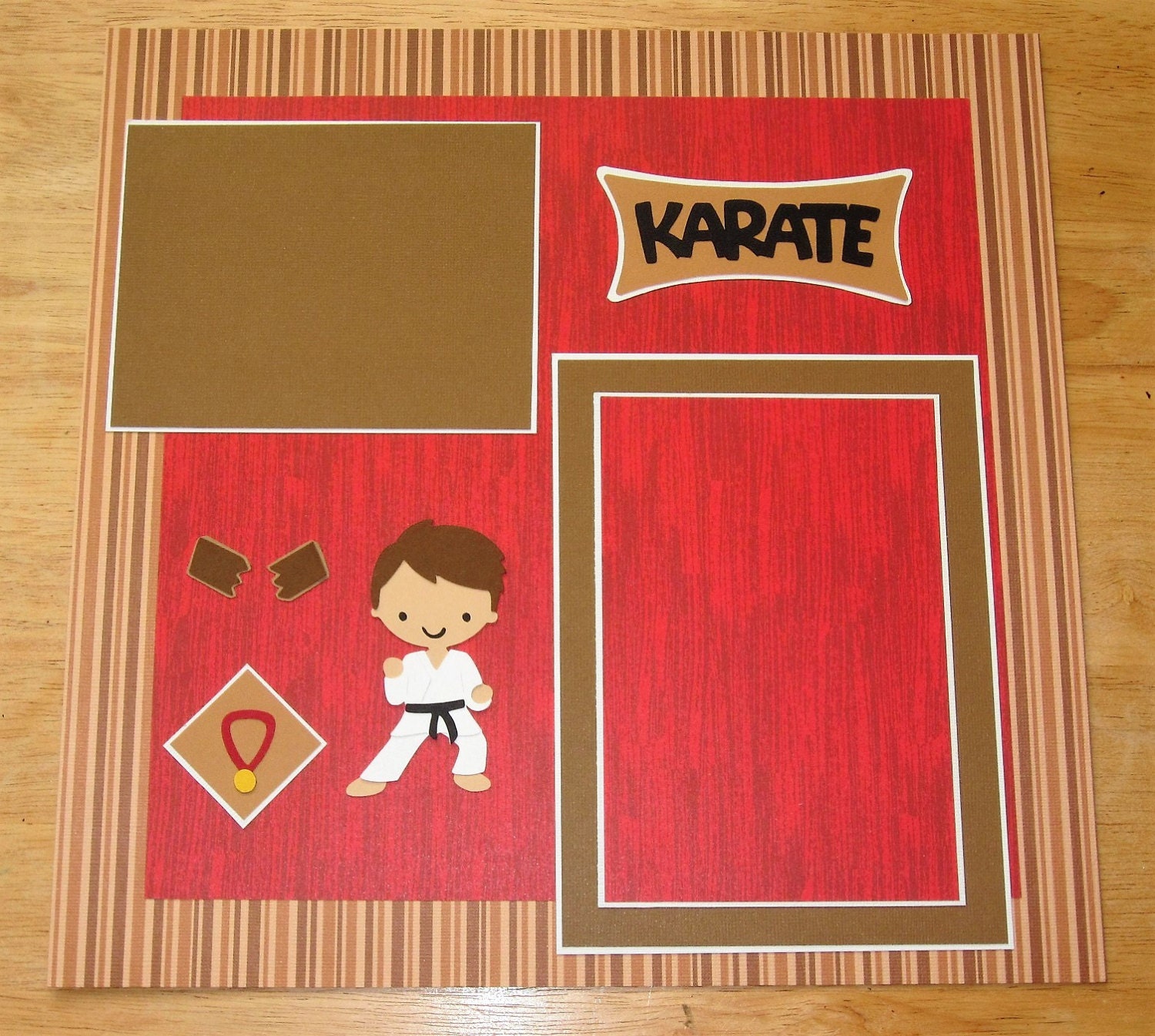 Karate Boy Scrapbook Page Karate Boy Scrapbook Layout 12 x