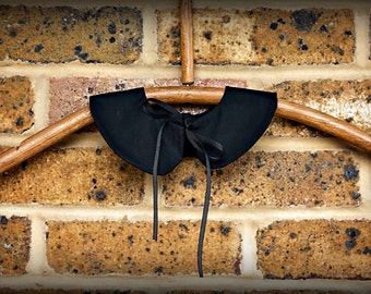 Detachable Peter Pan collar, black, various ribbon options