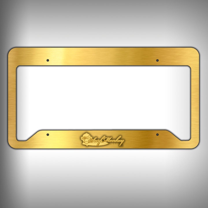 Gold Custom Graphics Licence Plate Frame Holder Personalized