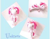 Amigurumi Unicorn Crochet Unicorn Crochet Doll Mythical Creature Pink Unicorn Plush Stuffed Toy Animal Kawaii Valentine's Day Gift Idea