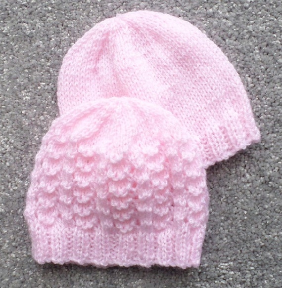 KNITTING PATTERN pdf premature baby hats beanies eight