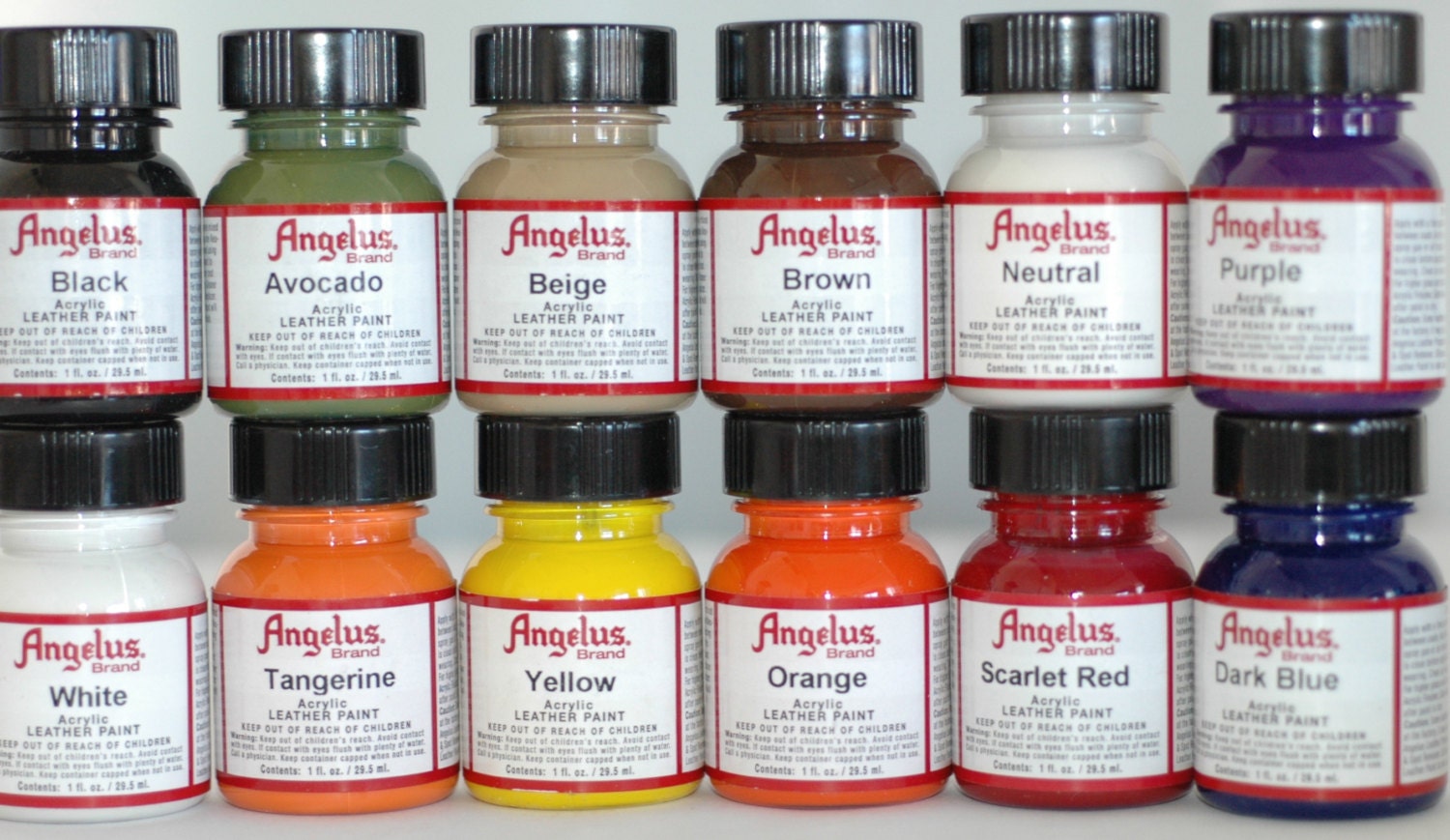 Angelus Acrylic Leather Paint Starter KitsSpring Colors
