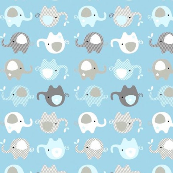 Elephant Fabric Fleece Fabric Baby Fabric Kids Fabric