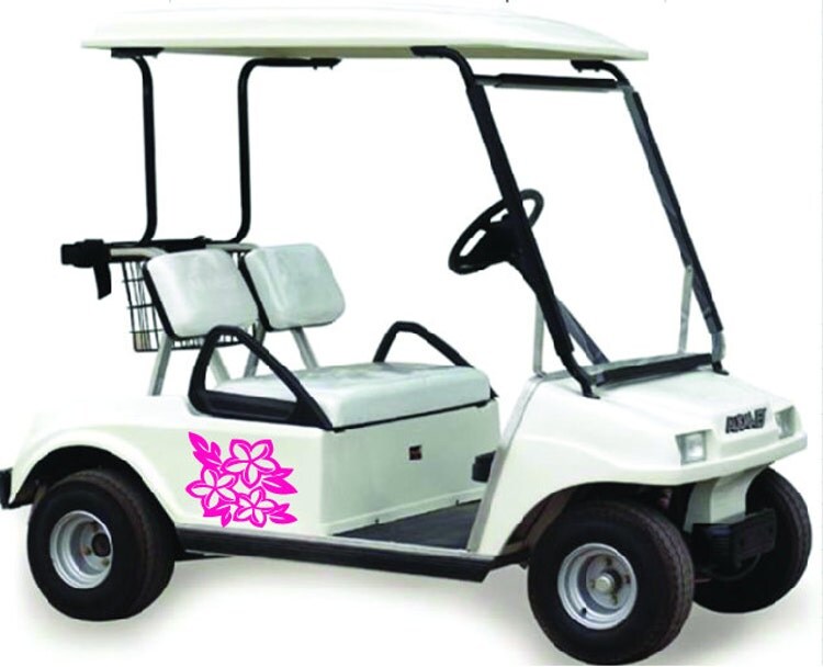 Golf Cart Flowers Quality Custom Vinyl Decals by ALHgraphics