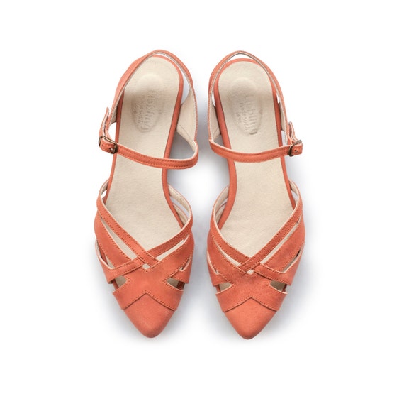 Flat orange sandals women's sandals orange women by LieblingShoes