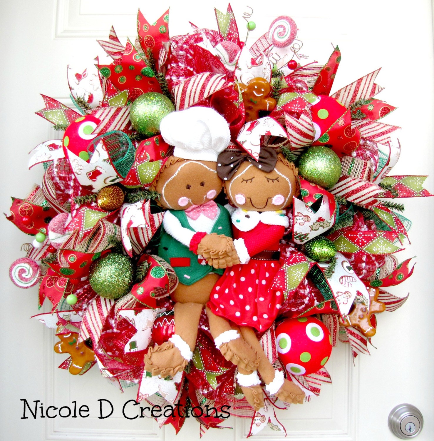 Christmas Wreath Gingerbread Man Wreath By Nicoledcreations