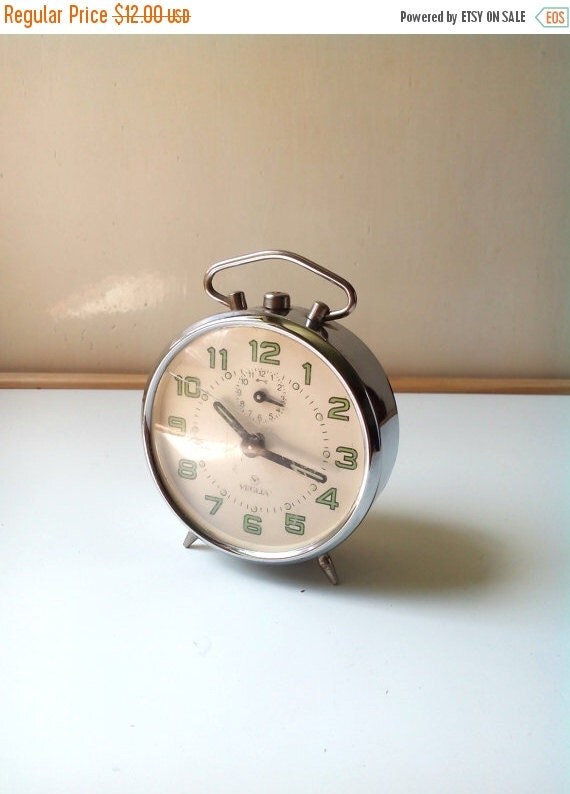 ON SALE Veglia vintage mechanical alarm clock by AntiquEmporiums