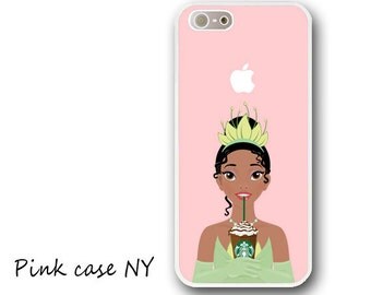 iPhone 7/7plus case, iPhone 6/6S/6plus/6Splus case, iPhone 5/5S/5C/SE case, iPhone 4/4S - I love Starbucks - Tiana (Disney Princess)