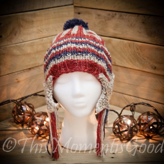 Loom Knit Earflap Hat PATTERN. Shooting Star by ThisMomentisGood