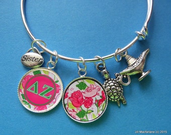 Delta Zeta Charm Lilly Bracelet, Big, Lil, Lilly Inspired