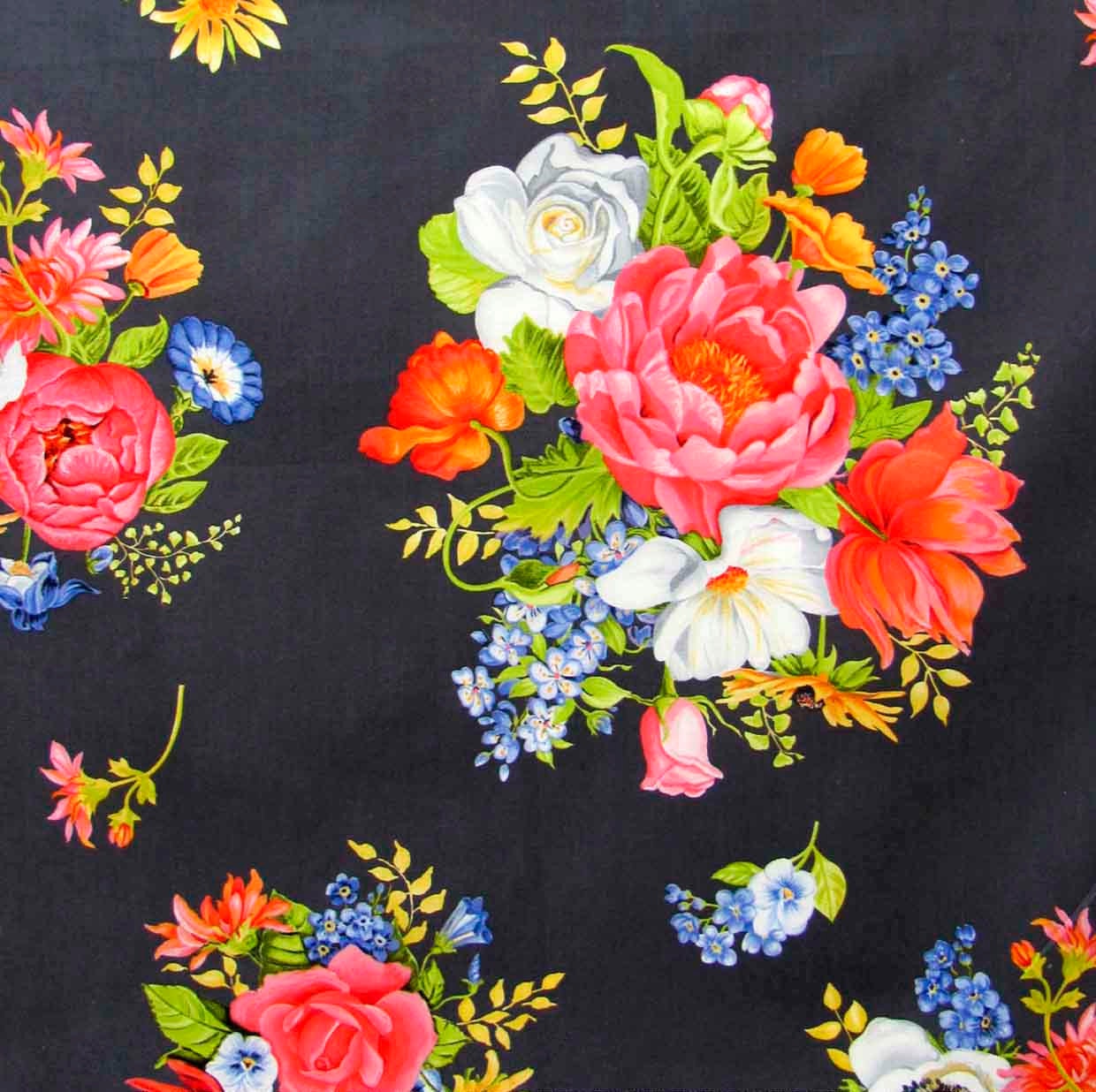 Modern floral fabric quilting cotton designer cotton fabric