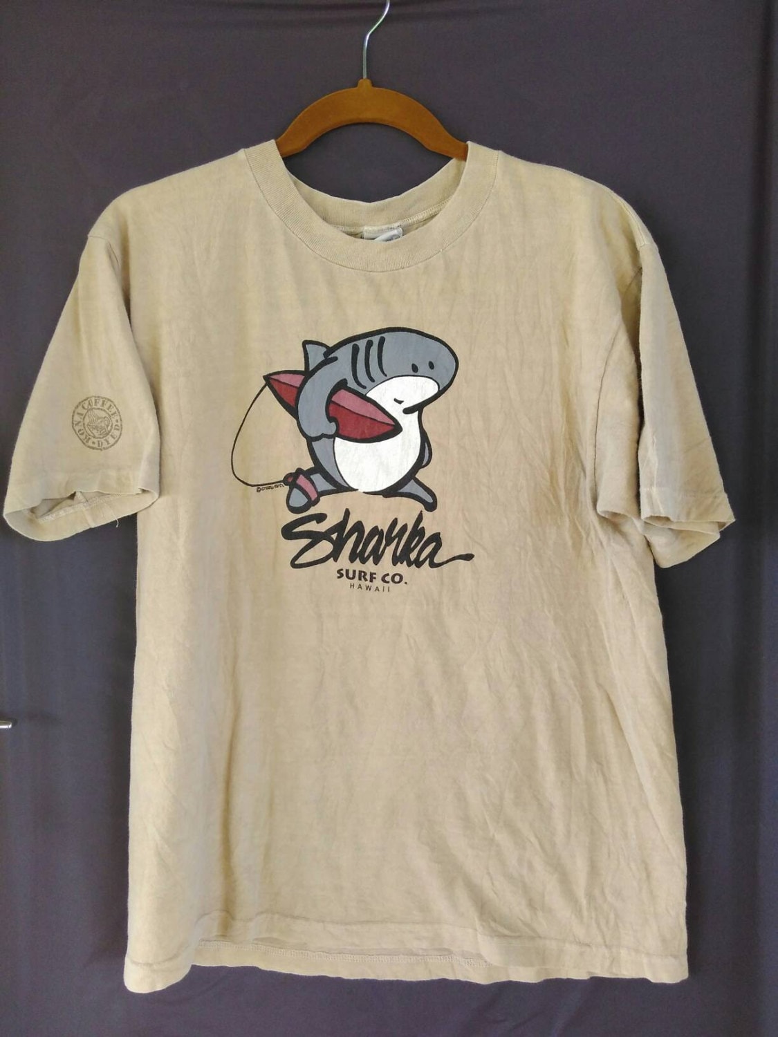 Vintage 90s Crazy Shirt Hawaii Sharka Surf Co T Shirt Medium
