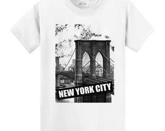 Brooklyn Bridge blueprint : Vintage rustic New York Brooklyn