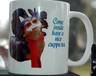 Labyrinth Worm Cuppa Tea Printed Ceramic Mug 11/15 ounce ~80s Retro Tea Cup