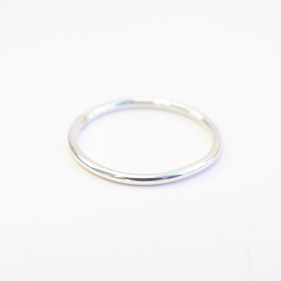 Plain Silver Band Simple Plain or Hammered Solid Sterling