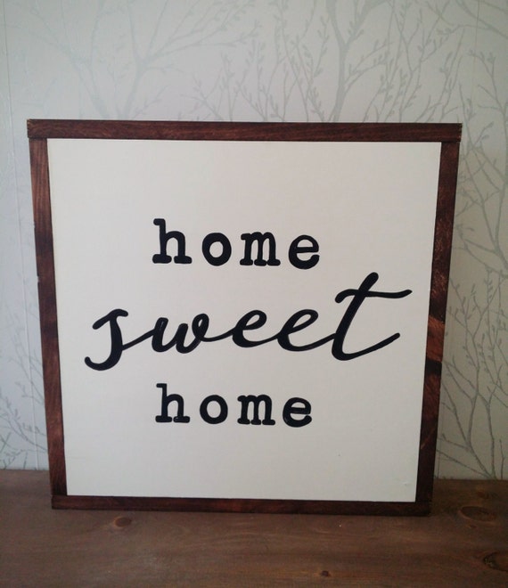 Items Similar To Home Sweet Home Wooden Sign Framed Wood Sign   Il 570xN.1018348741 Ly63 