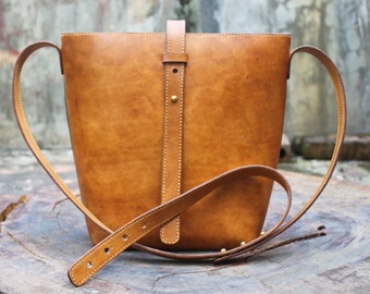 Women Leather Bag - Leather Tote - Leather purse - Grossbody bag- Fast shipping - ; T002