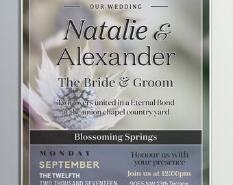 Custom Made Wedding Invitation, Digital Downloadable Wedding Invitation, Wedding Invitations, Wedding Digital Invitation, Wedding Invites