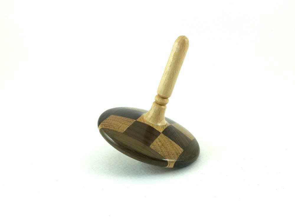 Executive wooden turned spinning top vintage gift