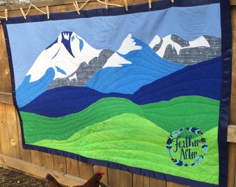 Rocky mountain quilt | Etsy