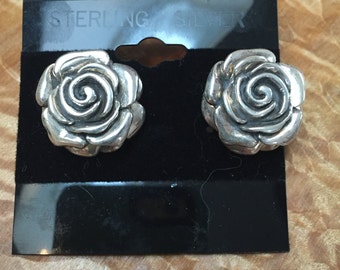 sterling silver findings earring post rose