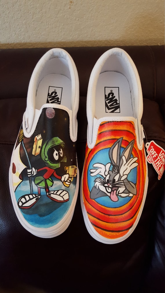 Looney Tunes Marvin Martian Bugs Bunny custom shoes by