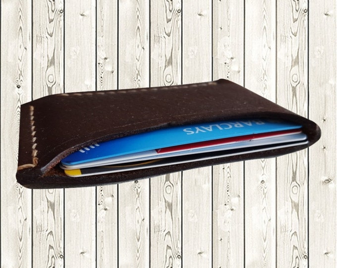 leather card wallet Bank card holder Minimalist card wallet Gift card holder Credit card wallet Slim card wallet Kodiak Mens wallet