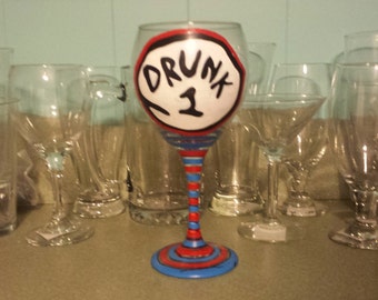 Drunk wine glasses