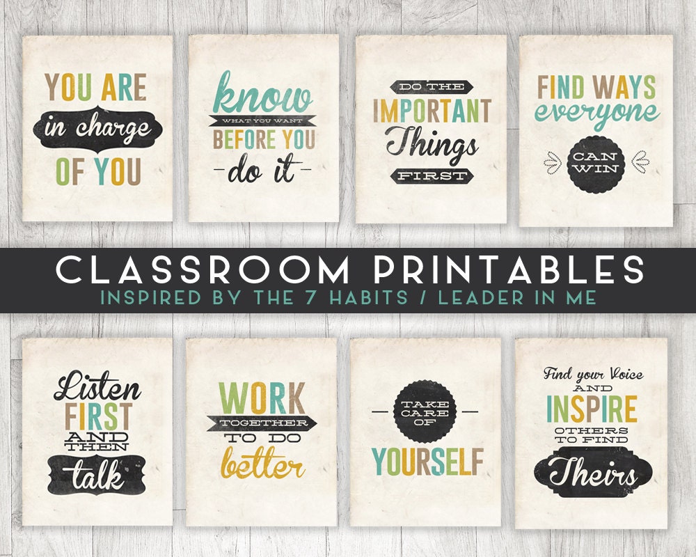 7 Habits Posters Free Printable