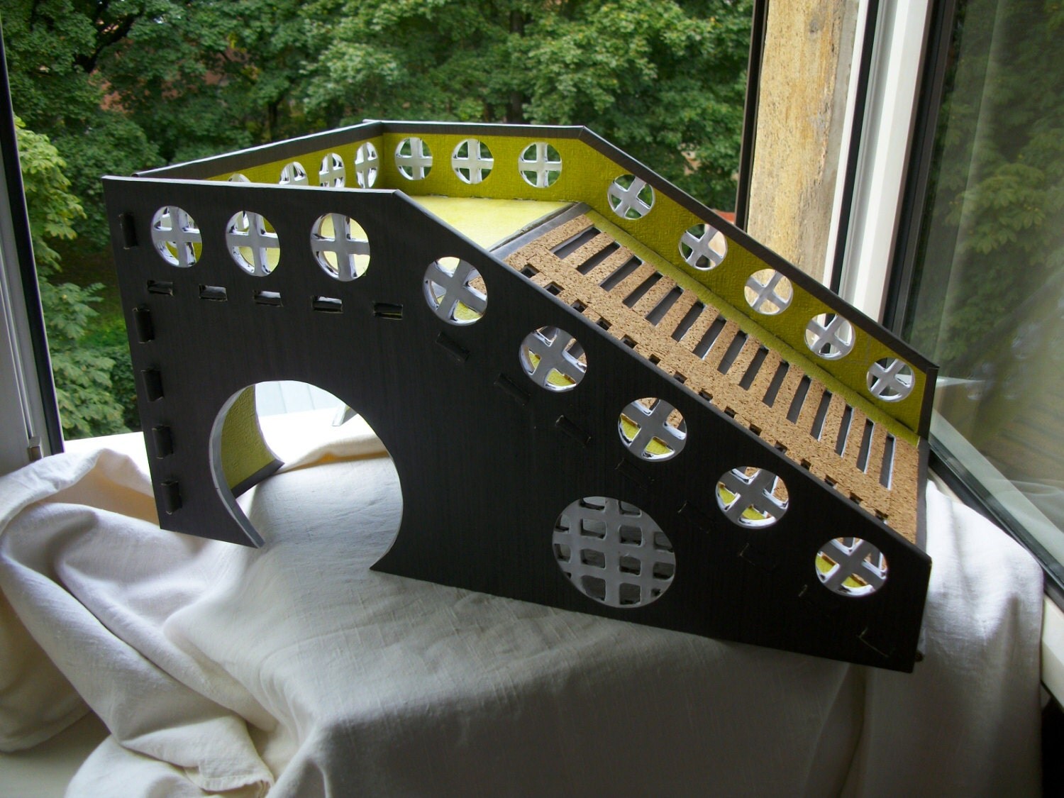 Mrs.Carrot's cardboard guinea pig house by Majorans on Etsy