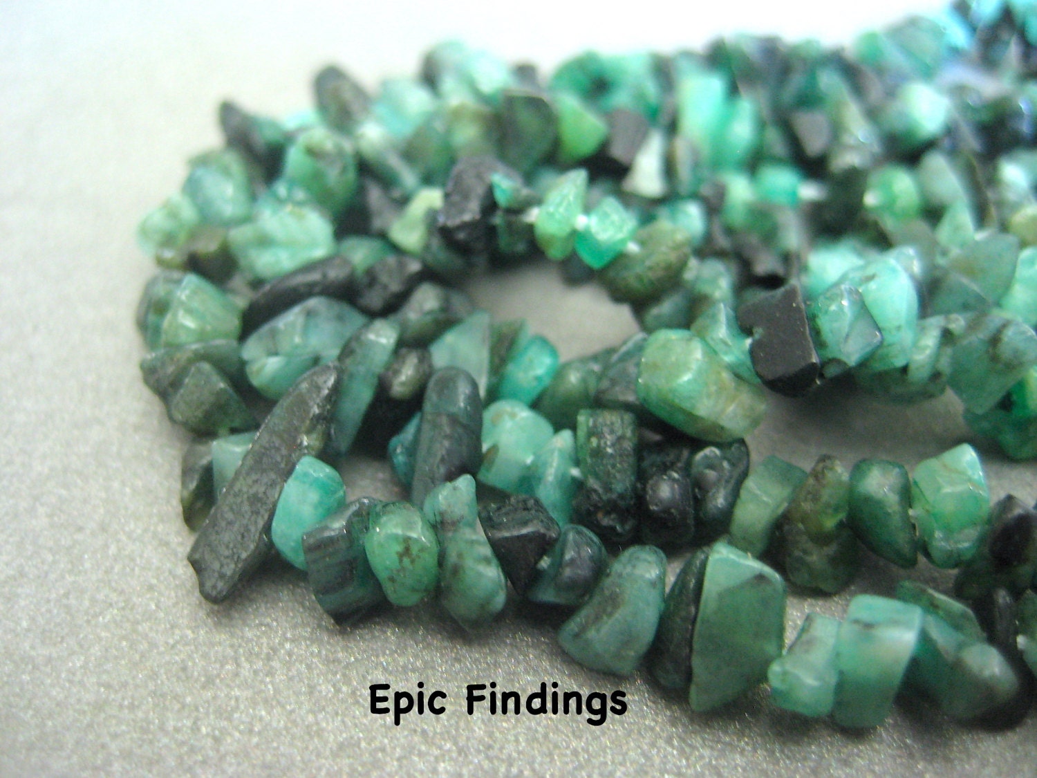 Small Emerald Gemstone Chip Beads Emerald Gemstone by EpicFindings
