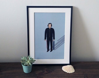 No Country for Old Men illustration A4 print - No Country for Old Men illustration - Coen Brothers - A4 art print - Javier Bardem - Movie