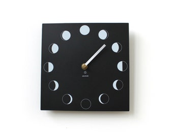 Eco Recycled Moon Phase Wall Clock
