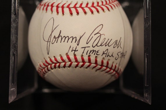 Johnny Bench Autographed MLB Baseball With 14 Time All