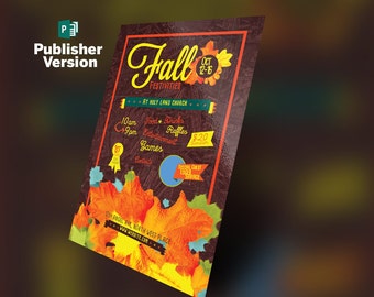 Fall Festivities Holiday Flyer Publisher Template 4x6