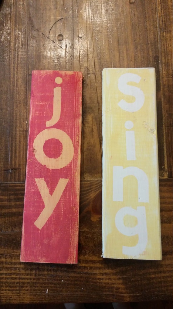 Set of 2 wall hanging signs by loveLEEcrafter on Etsy