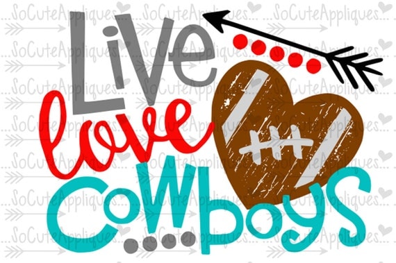 Download SVG DXF EPS Cut file Live Love Cowboys svg file by ...