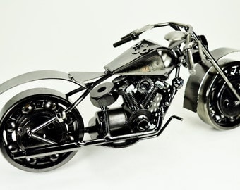 Harley Davidson Metal Sculpture Classic Handmade Motorcycle Unique Metal Art Decor Model G1025A