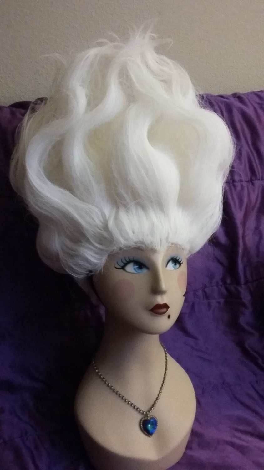 Ursula Little Mermaid white drag sea witch wig by myfaveobsession