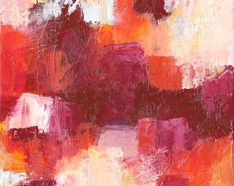 Original Abstract mini painting on canvas 6"X6"