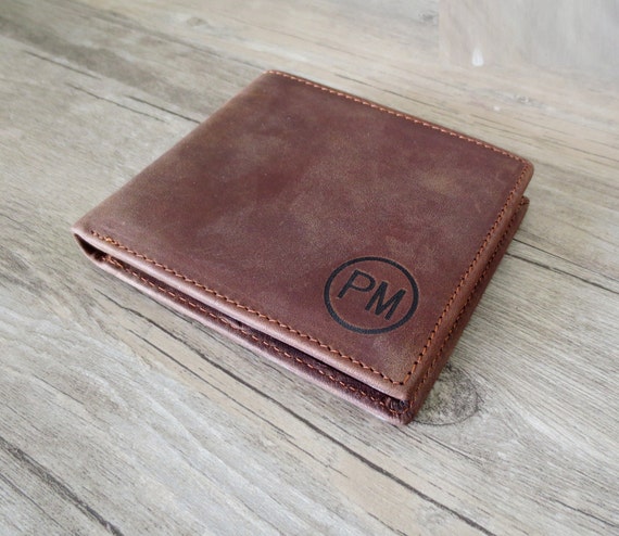 Personalized Mens Wallet Engraved Wallet by Peachlovebag on Etsy