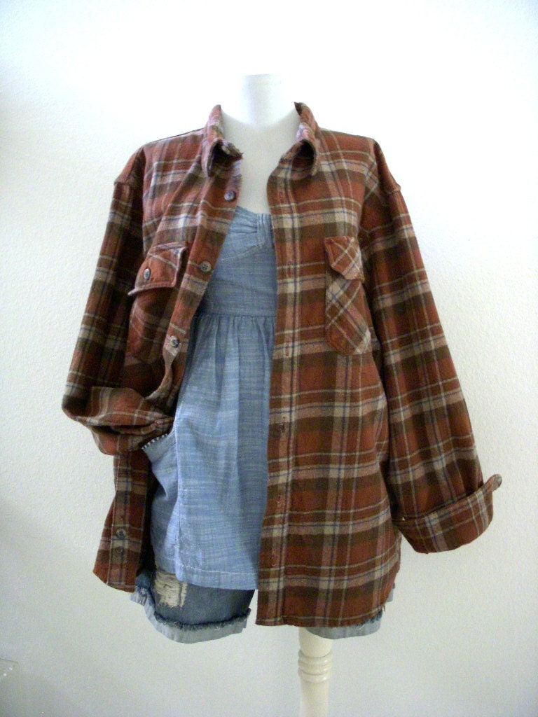 plaid brown flannel