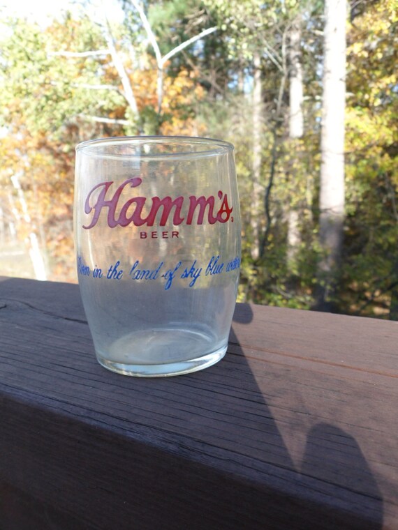 vintage hamms beer glasses