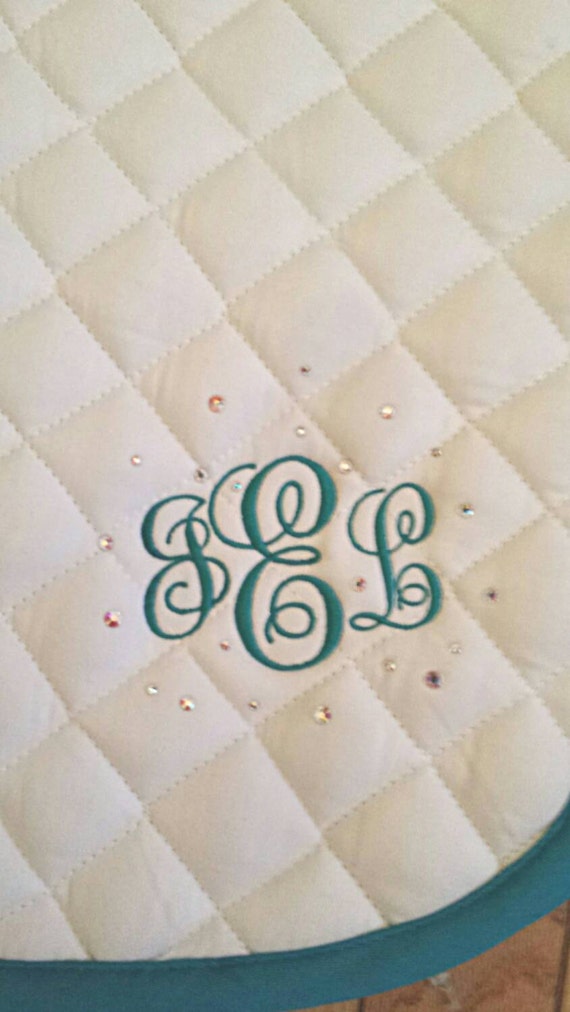 Monogram Saddle Pad w/ Swarovski Crystal Elements All Purpose