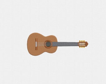 Guitar Machine Embroidery Design - 1 Size