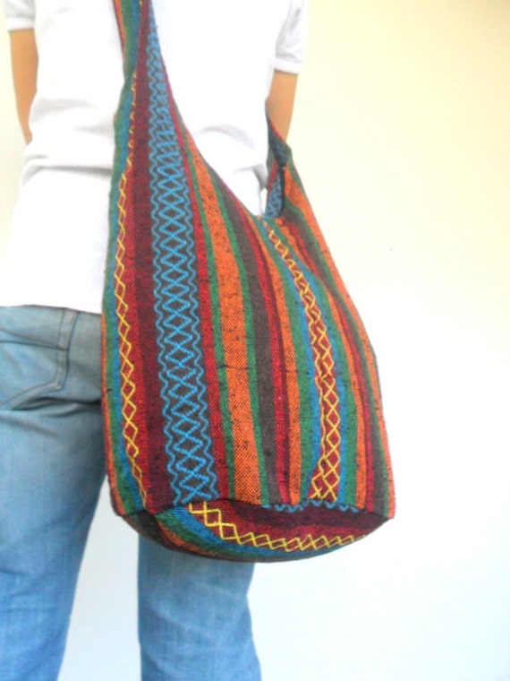 Shoulder Bag Sling Thai Hippie Hobo Nepal Multicolor Bag Hobo